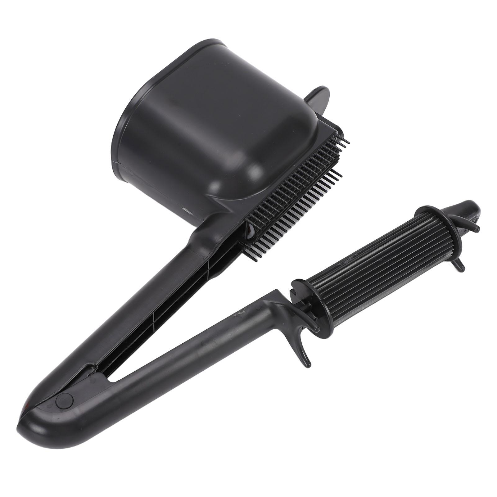 Automatic Roller Hair Dye Brush Hair Coloring Roller Applicator Brush with Ergonomic Handle Black