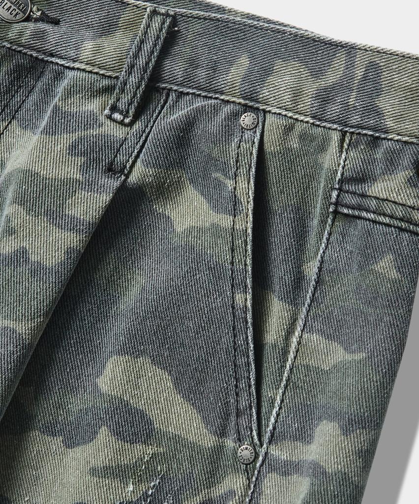 Dimiteulibeullaeg Bio-Washed Carpenter Bermuda Denim Pants_Camouflage