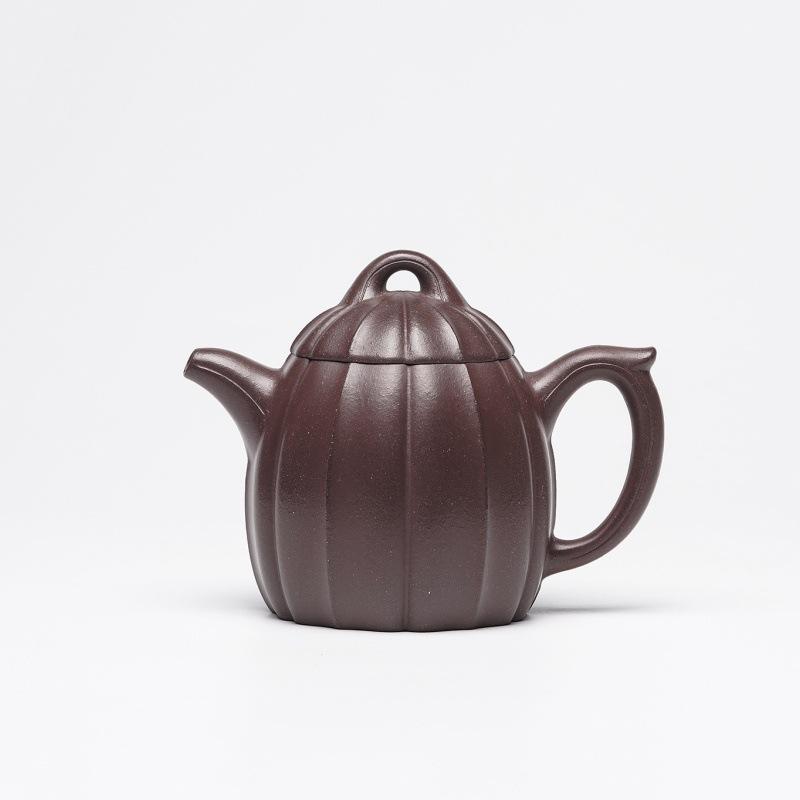 

280ml High-end Yixing Purple Clay Teapots Handmade Rib Qin Quan Pot Raw Ore Purple Mud Kettle Zisha Tea Set Accessories Supplies