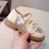 British Style Girls' Leather Mesh Soft Sole Princess Shoes - 2025 Summer Collection