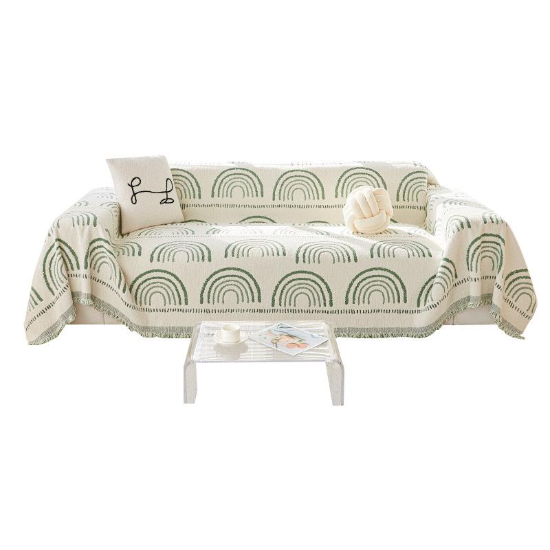 Thick Wool Yarn Sofa Cover Cloth Autumn and Winter Plush Sofa Cushion Simple Sofa Towel Universal Cover Full Cover Blanket