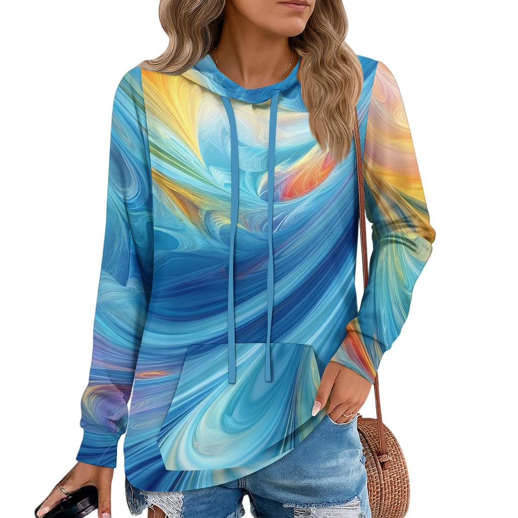Womens Pullover Hoodies Teen Girls Fashion Hooded Sweatshirt Womans Fall Tunic Top