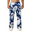 Men's Loose Fit Wide Leg Joggers with Pockets - Printed Casual Sweatpants for Sports and Daily Wear