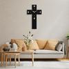 Non-ticking Wooden Cross Clock Solid Wood Quartz Wall Clock Vintage Cross Wall Clock  Home Office
