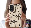 Etui Do Samsung Galaxy A23 5G - Beżowe Kokardki Wstążka Modne Wzory