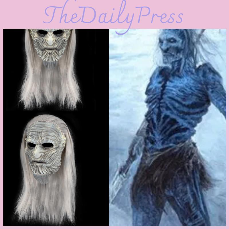 Terrifying Halloween Mask Premium Latex Headpiece Game Of Thrones White Walker Design