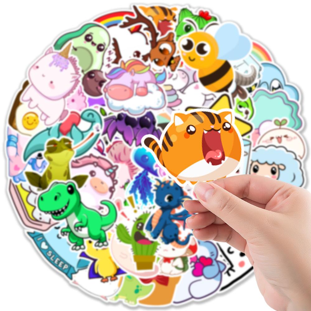 50 Cute Stickers Notebook Suitcase Skateboard Water Cup Car Doodle Decorative Stickers