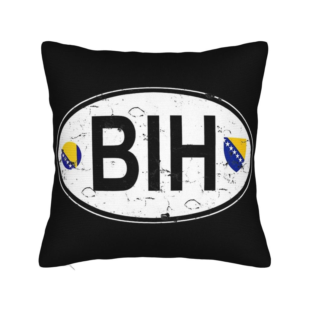 Decorative Pillowcase Bosnia and Herzegovina Flag Merchandise Home Throw Pillow Case Cover Zippered Multi-Size