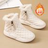 Leather short boots winter new Korean version fashion women's boots velvet soft-soled snow boots warm cotton boots