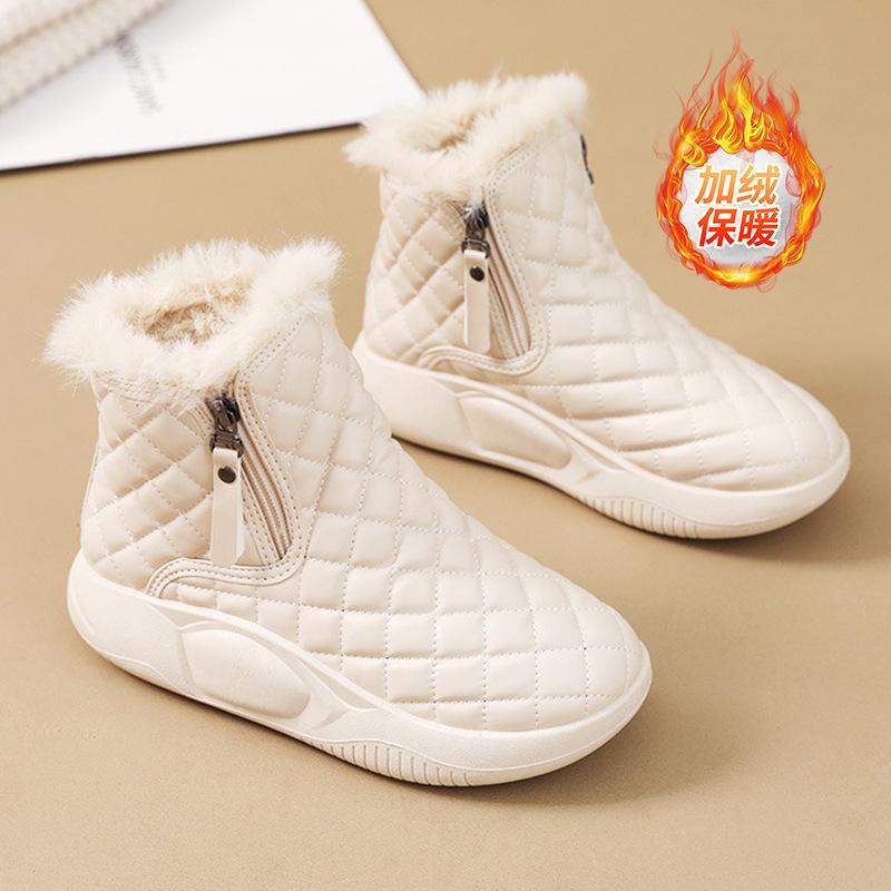 

Кожаные короткие ботинки зима новые корейская версия модные женские ботинки бархатные мягкая подошва зимние ботинки теплые хлопковые ботинки 40