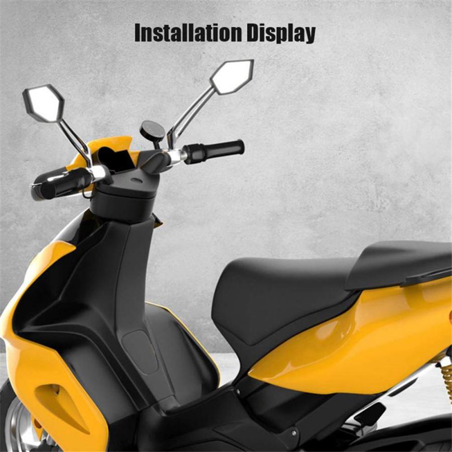 12.5 x 10.8 x 5CM 5 in 1 Motorcycle LED Voltmeter Thermometer Black Waterproof
