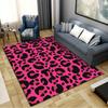 Rosa Leopardmuster Teppich für Wohnzimmer Schlafzimmer Zuhause Sofadekoration, Kinderspiel Rutschfeste Bodenmatte