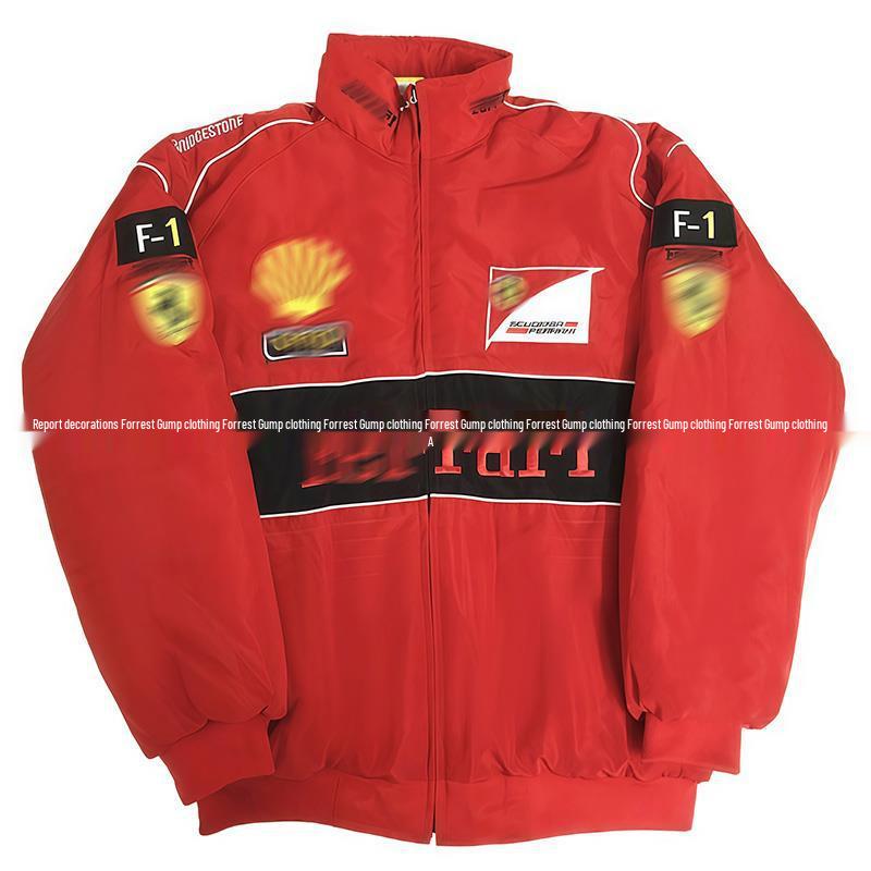 Vintage F1 Rennsport Windbreaker Motorradjacke für Herren & Damen - Gestickter Lässiger Frühjahrsanzug