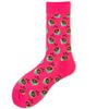 Happy Cherry Lemon Pineapple Strawberry Unisex Fruit Cotton Socks Skateboard Men Fashion Business Hipster Dropship