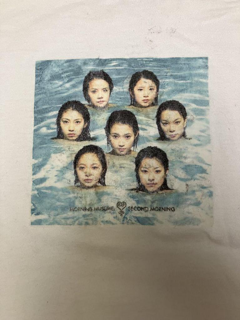 [USED] Morning Musume. First Generation T-shirt White Tsunku Asayan Ninety-Nine Rare