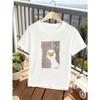 European Sizes Girls' Crew Neck T-Shirt with Cartoon Goose Print | Soft and Fun, Perfect Gift for Spring/Summer
