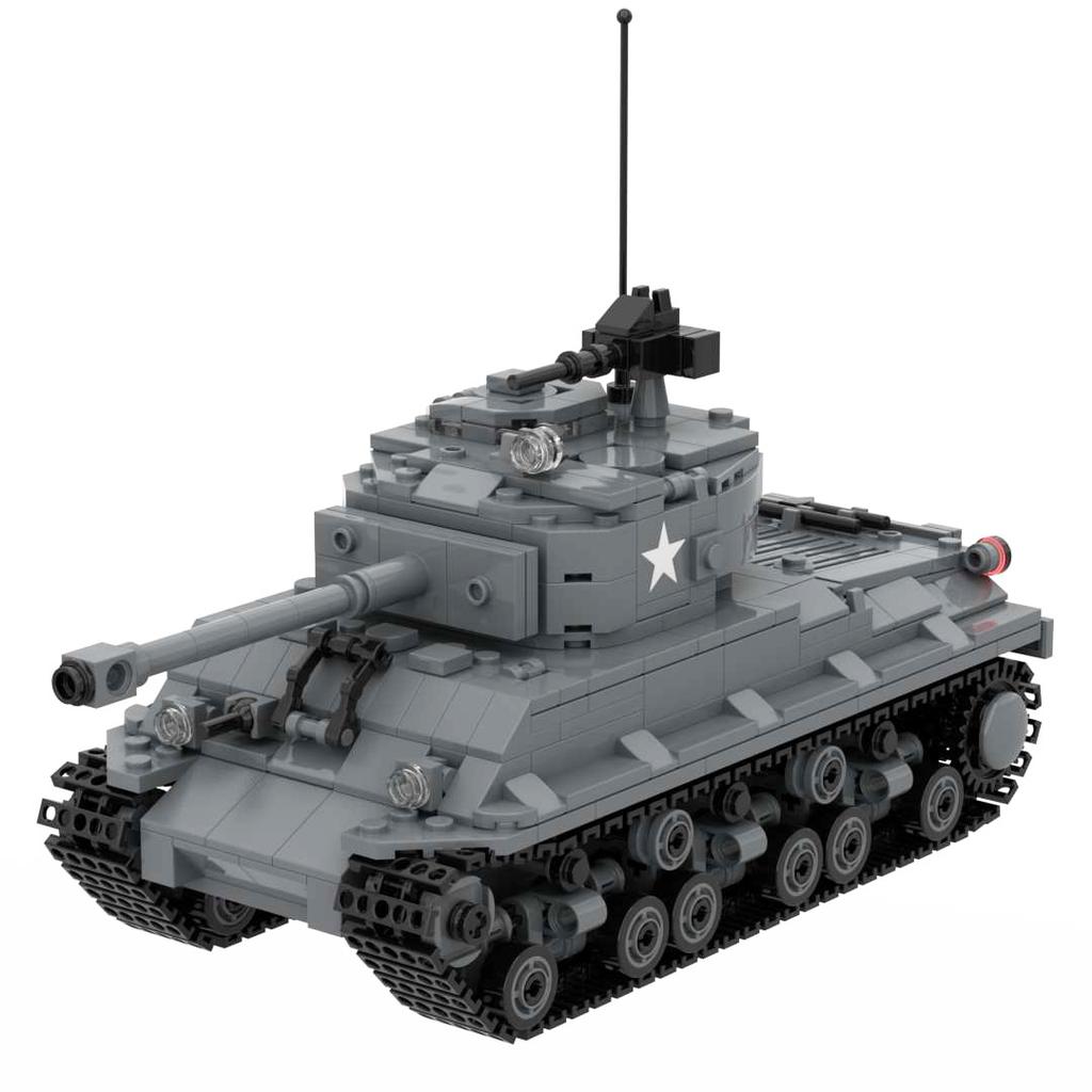 US Army Sherman Medium Tank Fury M3 M4A2 M4A3 WW2 Military Building Block Toy Assembly Set Compatible with Brands