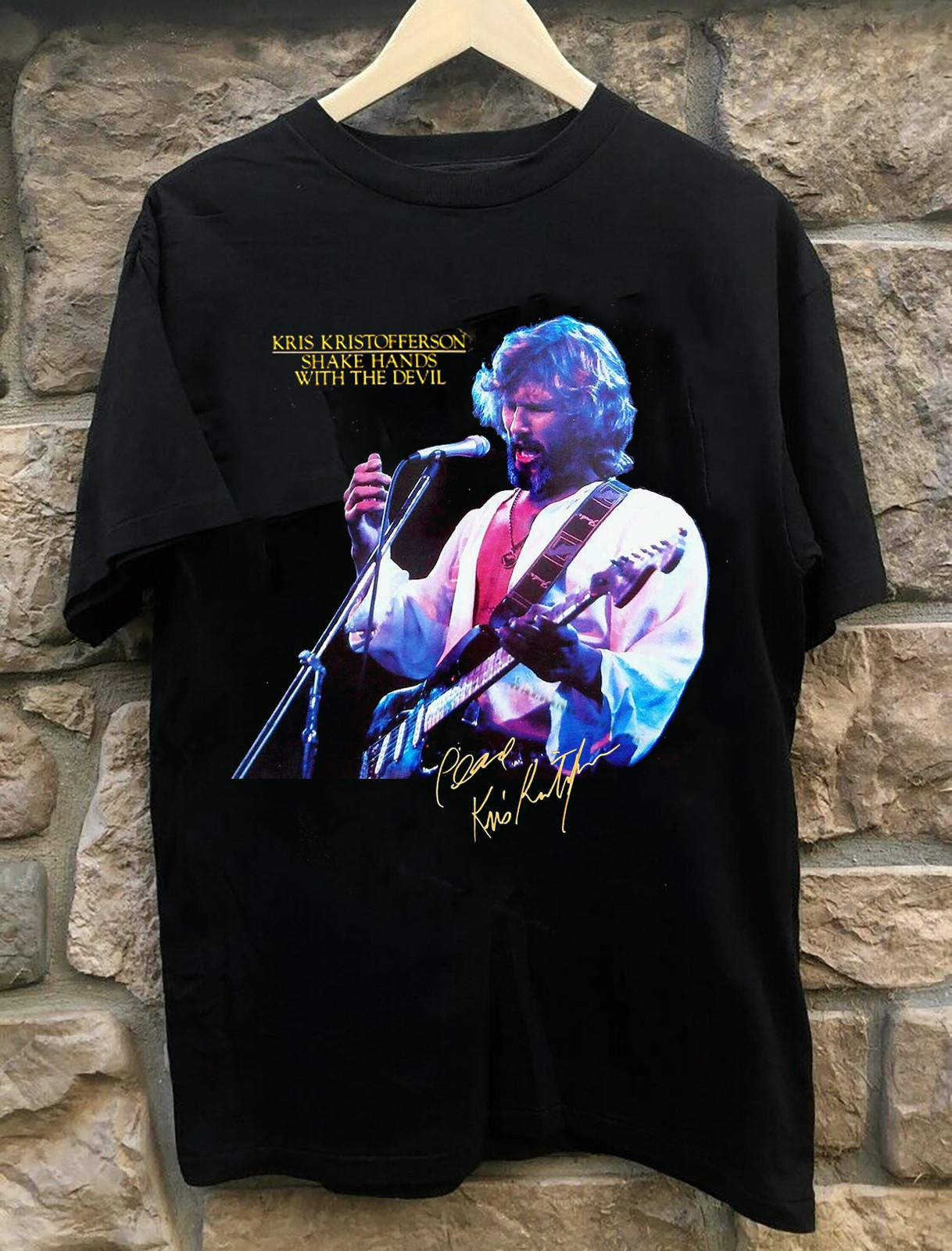 Kris Kristofferson Shake Hands With The Devil Black All Size Shirt QQ1212 M