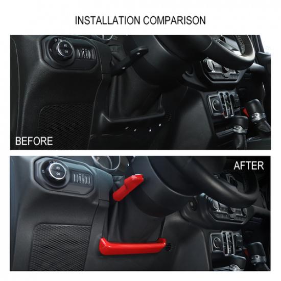 Abdeckung Zierleiste Höhenverstellung Lenkrad für Jeep Wrangler JL & JT 2018+ Rot