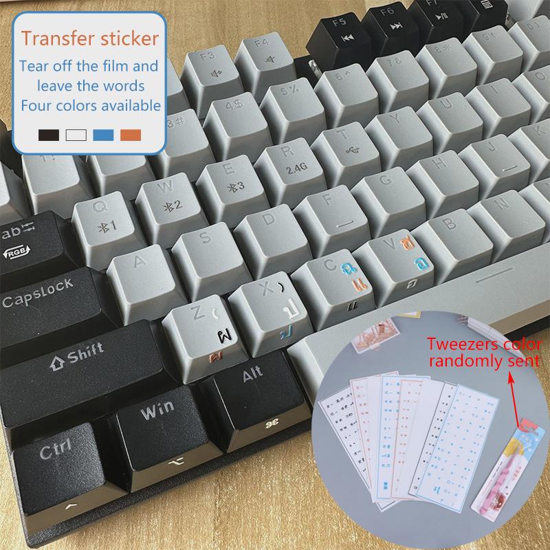 Thai Japanese Language Keyboard Stickers For Desktop And Laptop Computers Universal Type Transparent Side-Engraved Stickers