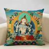 Home Decor Cushion Cover 45x45cm Pillowcase Decoration Buddhist Portrait Art Pattern Home Textile Pillow Cases
