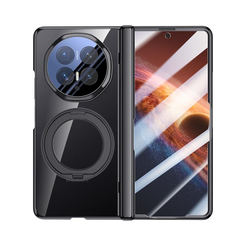 Applicable To Honor Magicv6 Mobile Phone Case Film Integrated Electroplating Transparent honorV6 Magnetic Suction Rotating Bracket Hinge Male