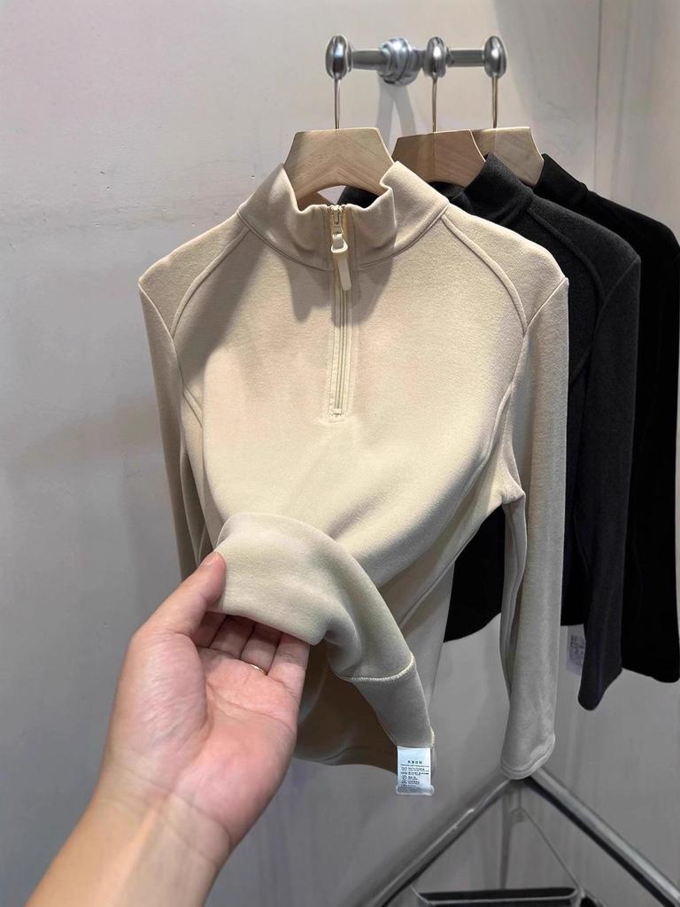 Classic Versatile Double-Sided Soft Brushed Long-Sleeve Base Layer Top - Warm & Stylish for Everyone!