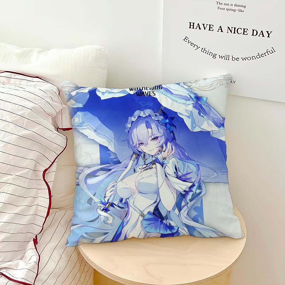 Game Wuthering Waves Cantarella cushion cover Sofa Living Room Bedroom Headboard Backrest Cushion Square Cushion Nap Time Pillow