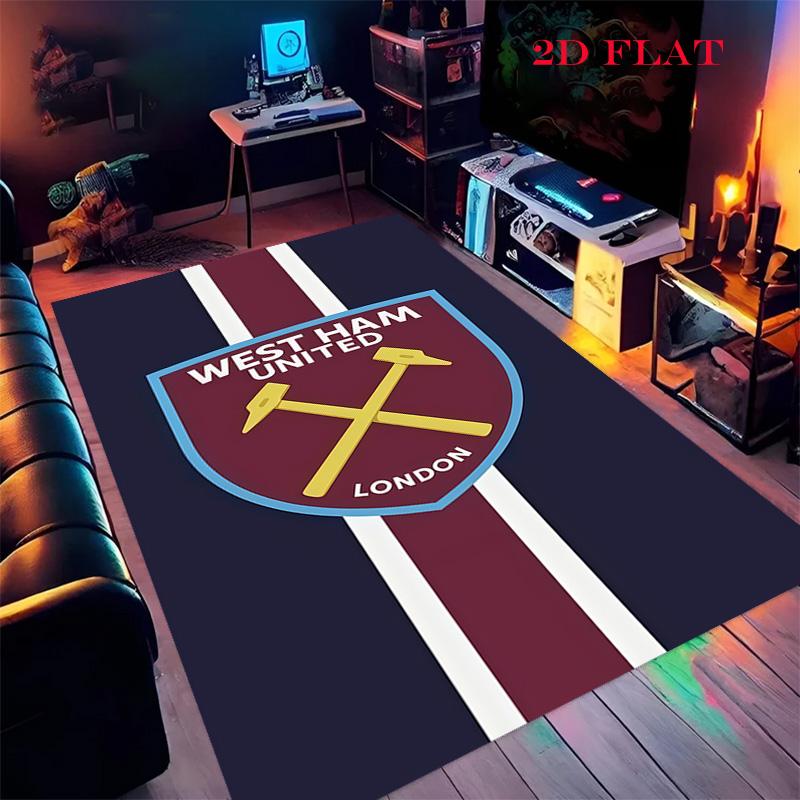 Dywan z logo West Ham do salonu, sypialni, domu, dekoracja sofy, antypoślizgowa mata podłogowa dla dzieci do zabawy