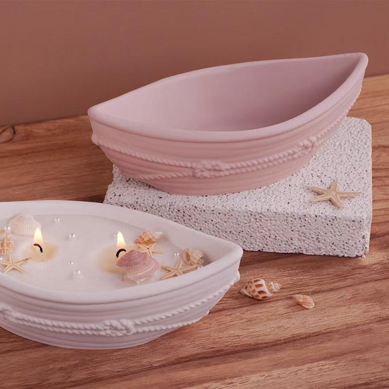 Candlestick Silicone Mold Candle Cup Mould Candle Holder Gypsum Molds Jutes Rope Ship Succulents Planter Mould