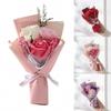 3 Heads Soap Flower Wedding Decor Gifts Mini Carnation Bouquet  Teachers' Day