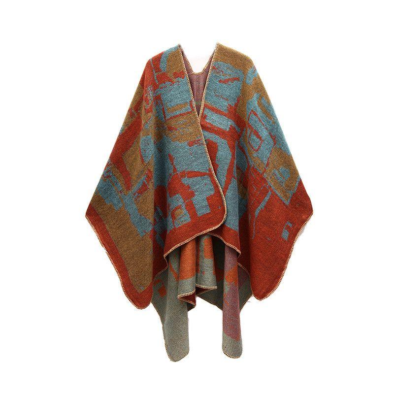 Ethnic Style Qinghai Northwest Desert Cloak Thickened Shawl
