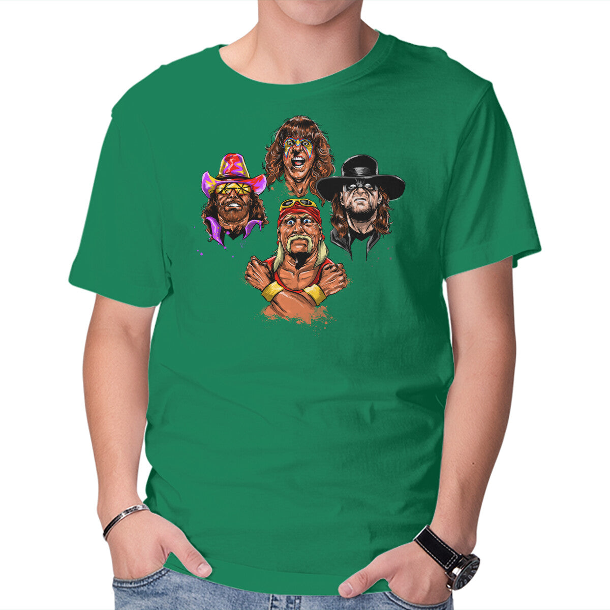 Unisex Crew Neck T-Shirt Wrestlers Rhapsody Graphic Short Sleeve Casual Tee L