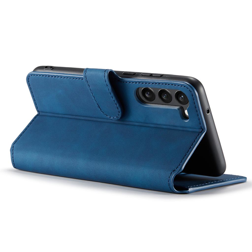 DG.MING For Samsung Galaxy S23 Retro PU Leather Stand Cover Shockproof Wallet Phone Case