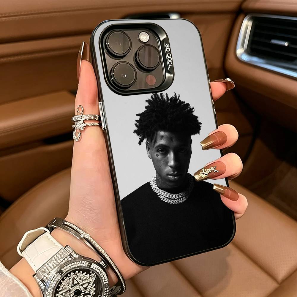 Rapper YoungBoy Never- Broke -Again For iPhone 17 16 15 14 13 12 11 Pro Max XS  17 Air Silicone Colored Silver Bumper Cover