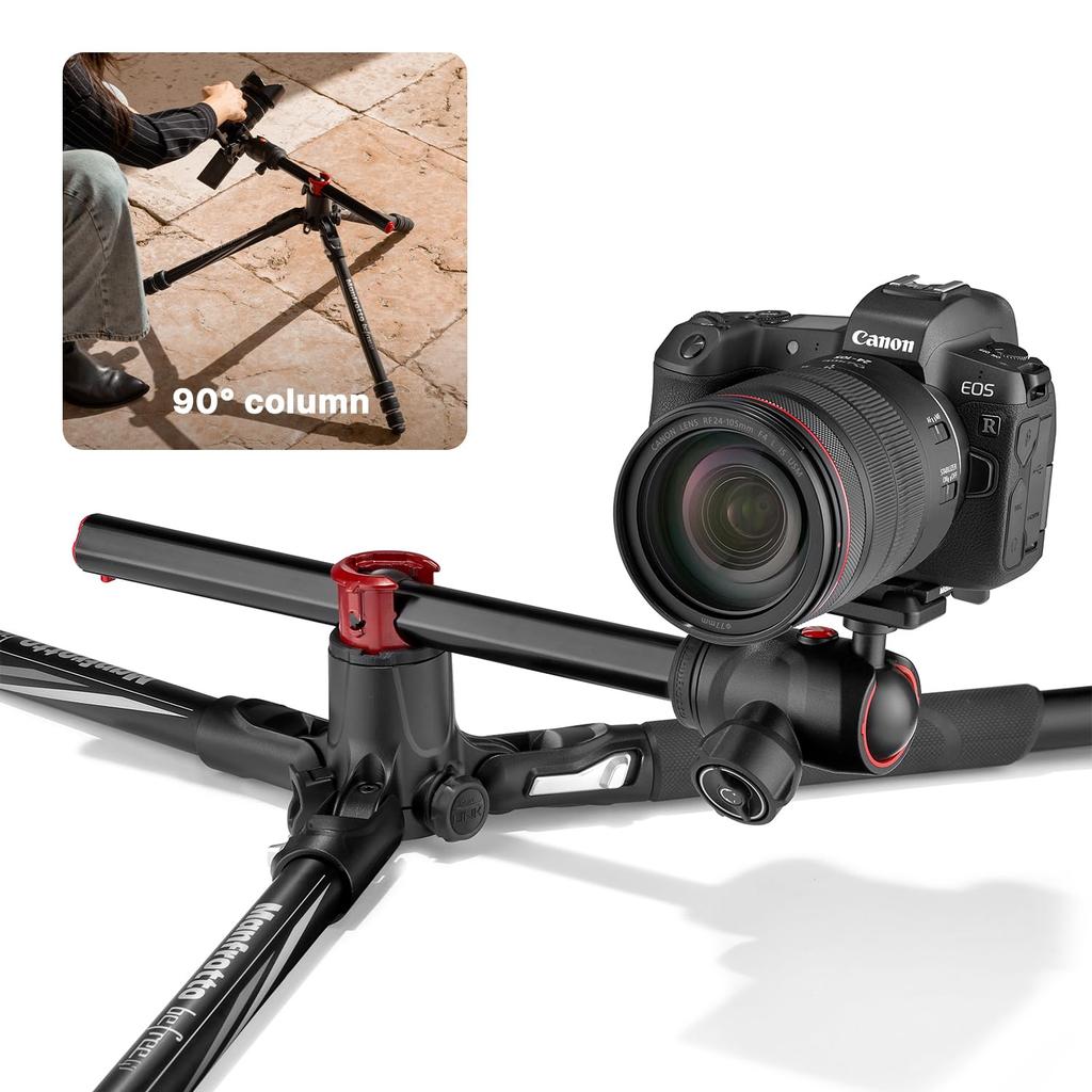 Manfrotto befree GT XPRO Black Aluminum Kit with 10kg Load Maximum Minimum Ball for Macro Photography T-Tripod MKBFRA4GTXP-BH Case, Capacity, 164cm,