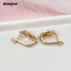 SIMJOO Fashion Rose Gold Zircon Geometric Earrings