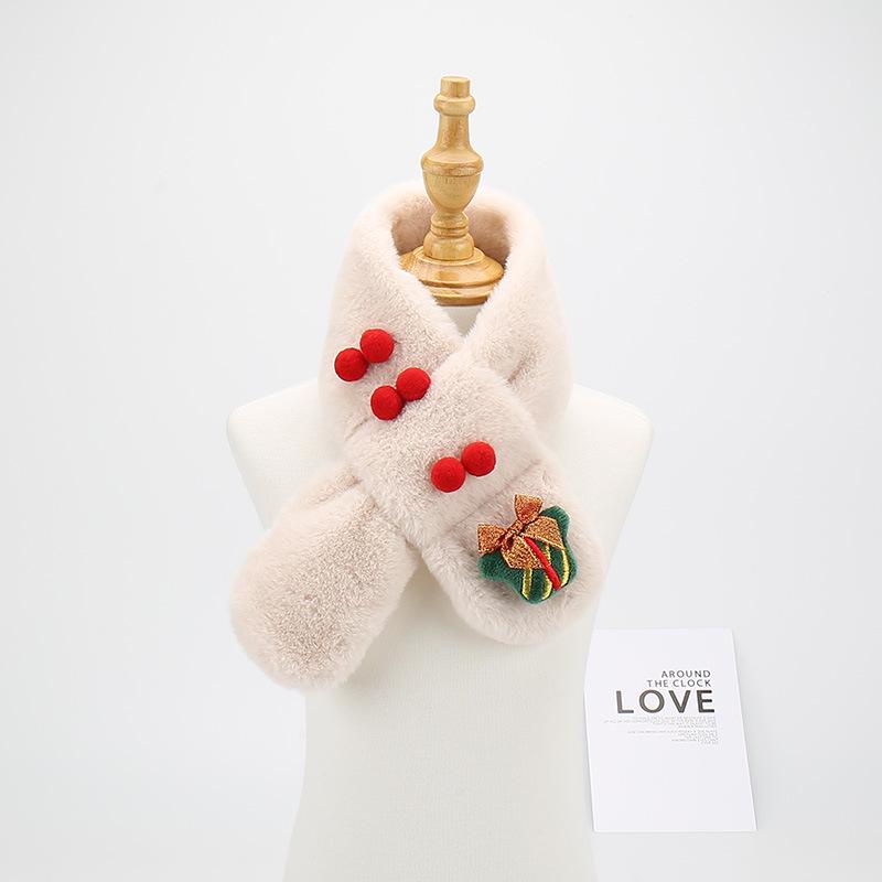 Children's Cute Plush Scarf - Warm Neck Warmer for Boys & Girls, Perfect Holiday Gift