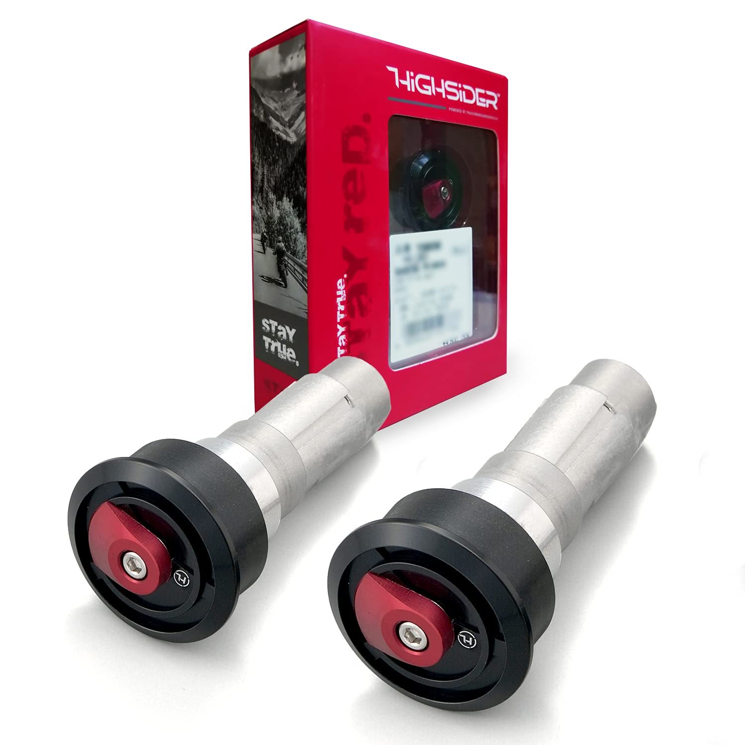 

Daytona HIGHSIDER 15658 Адаптер для зеркала на конце руля мотоцикла, Комплект левый и правый, Универсальный тип, красный