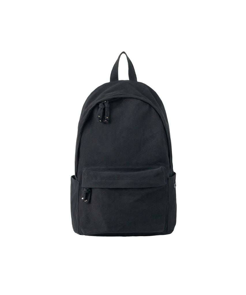 Leathery Varsity Cotton Backpack [Pink]