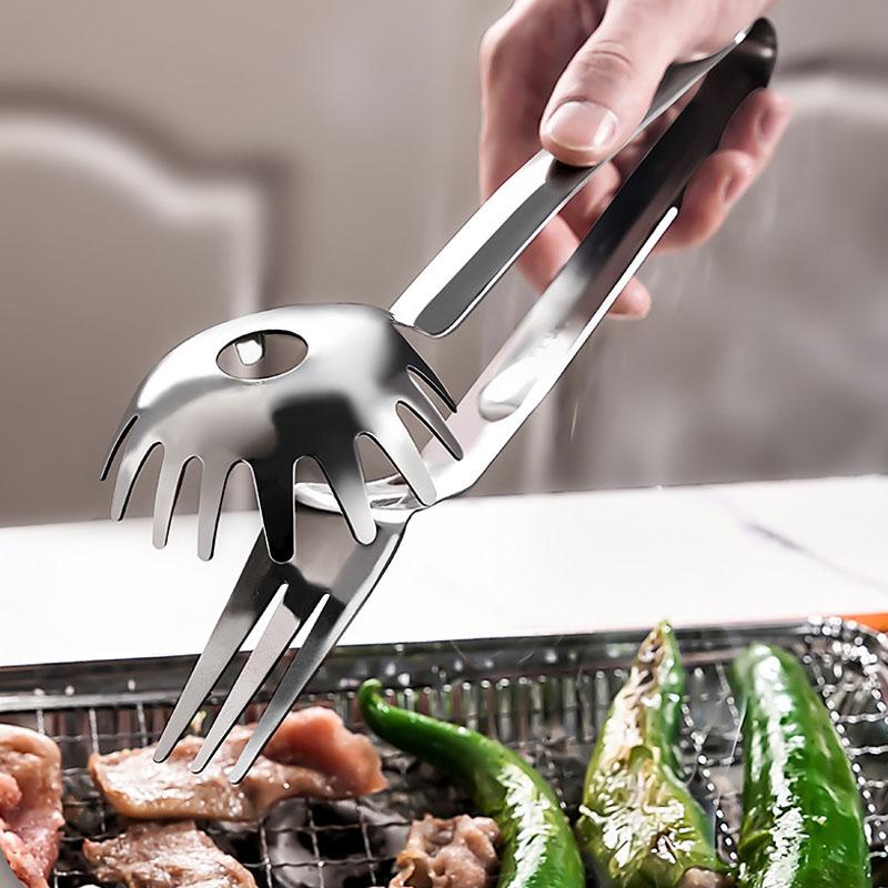 304 Stainless Steel Frying Fish Shovel Clamp Multipurpose Scoop Up Pasta BBQ Hamburgers Patties Steak Pancakes Kitchen Tongs