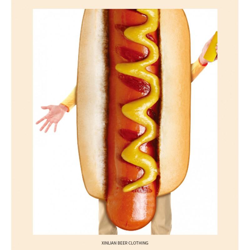 Adult Unisex Hot Dog Cosplay Costume Anime Convention Stage Performance Streetwear Outfit