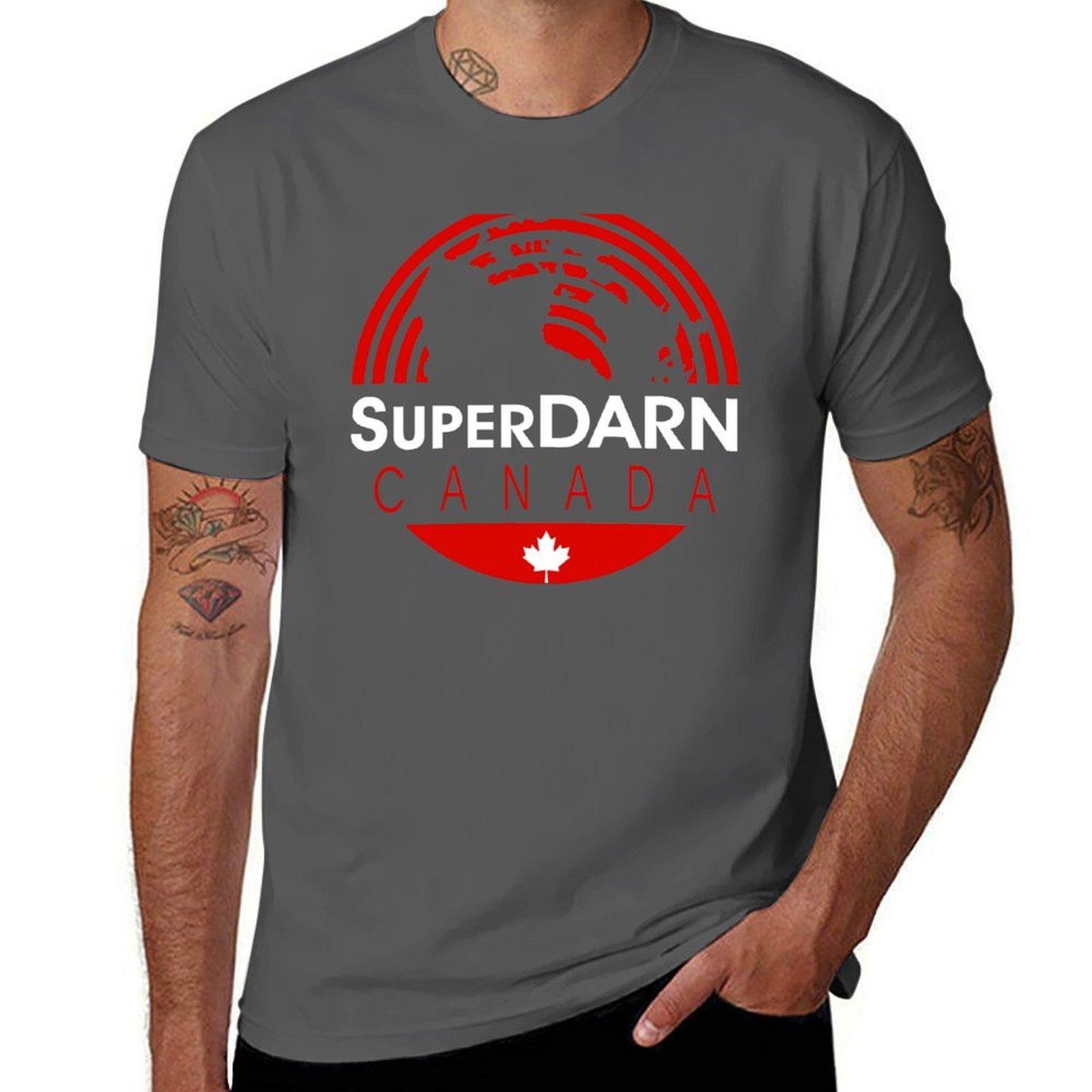 

SuperDARN Canada Dark Colors Round Logo T-Shirt cotton t shirts high quality t shirt for man T-Shirt 4XL