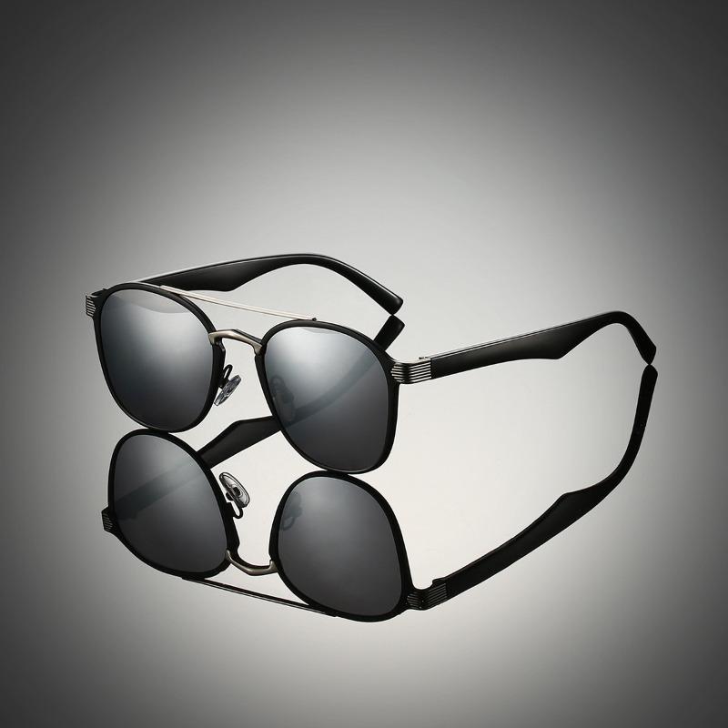 Unpolarisierte Mode Doppelsteg Oval Beschichtung Lichtblockierende Sonnenbrille Herren Damen High Definition Sonnenschutz Brille