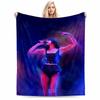 Singing Performer in Blue for all seasons blanket lunch break throw gift