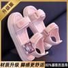 Girls' Summer Sandals2026New children's soft-soled Velcro open-toe beach shoes for girls, suitable for older children and princess shoes