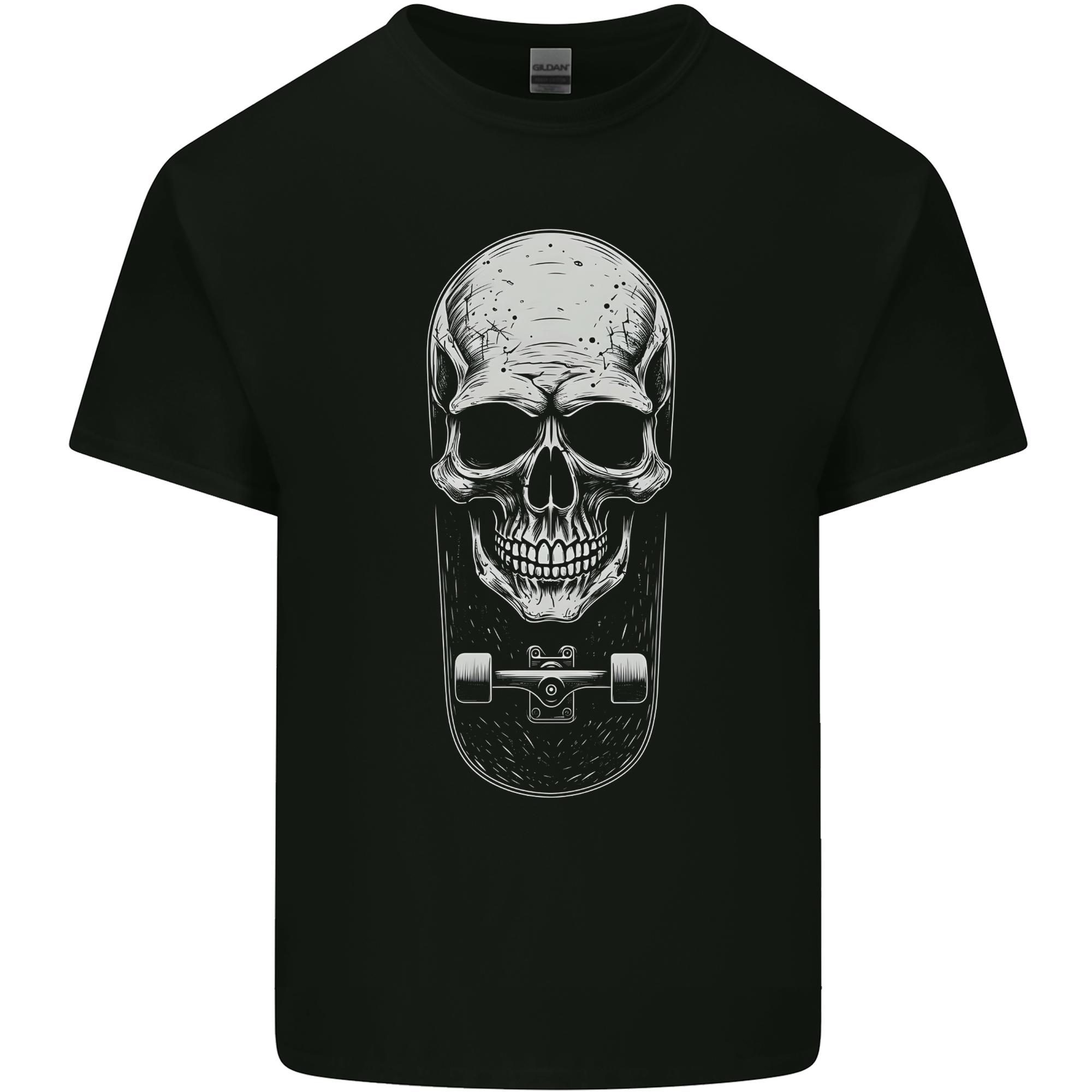 Skater Skull Skateboard Skateboarding Unisexs Light Cotton TShirt S