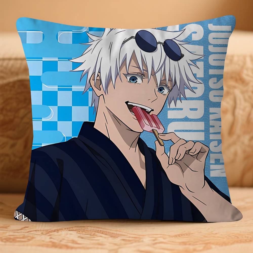 Satoru Anime GojoS Pillow Case Removable Washable Cushion Cover – All-Season Soft Linen
