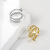 Cazador Stainless Steel Gold Color Open Rings for Women Animal Twisting Snake Finger Rings Punk Jewelry Party Mother Day Gift