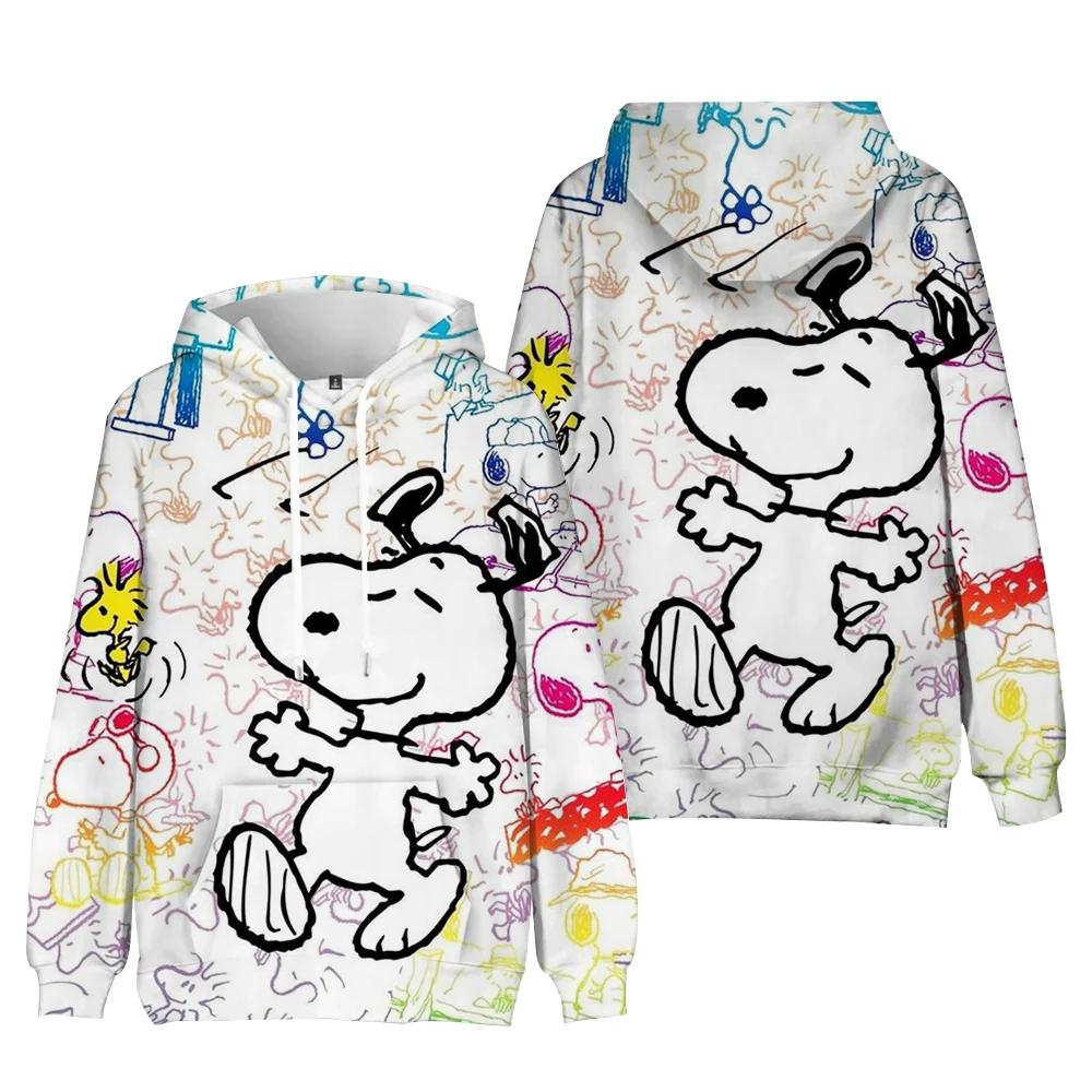 Snoopy cartoon women's sweatshirt, fashionable streetwear hoodie gift, Snoopy cartoon streetwear sweatshirt hoodie